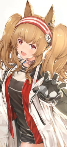左手でガオーポーズをする可愛いアンジェリーナ / アークナイツのiPhone / スマホ壁紙