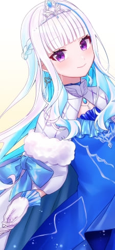 青いドレスを着た可愛いリゼ・ヘルエスタ / にじさんじ / バーチャルYouTuber / VtuberのiPhone / スマホ壁紙