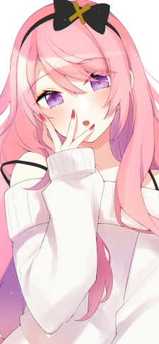 顔に手をあてる可愛い月下カオル / ホロスターズ / バーチャルYouTuber / VtuberのiPhone / スマホ壁紙