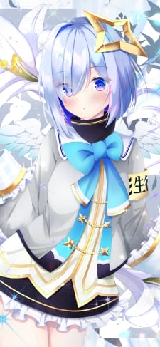 白い百合の花と天音かなた / ホロライブ / バーチャルYouTuber / VtuberのiPhone / スマホ壁紙
