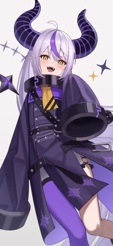 笑顔で見下ろすラプラス・ダークネス / ホロライブ / バーチャルYouTuber / イラスト / ファンアートのiPhone / スマホ壁紙