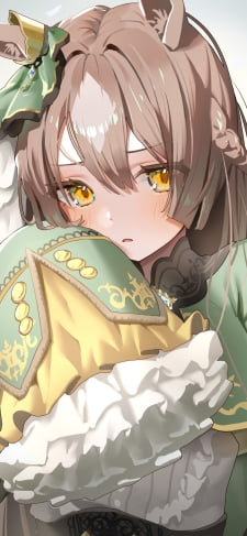 袖で顔を隠すサトノダイヤモンド / ウマ娘プリティーダービーのiPhone / スマホ壁紙