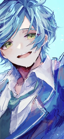 青髪の深海奏汰(しんかいかなた) / あんさんぶるスターズ!のiPhone / スマホ壁紙