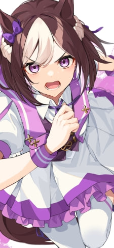 ダッシュするスペシャルウィーク / ウマ娘プリティーダービー / ファンアート / イラストのiPhone / スマホ壁紙