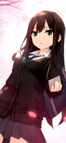 桜の花びらと可愛い渋谷凛 / 緑のネクタイ / 制服 / 女子高生 / アイドルマスターシンデレラガールズのiPhone / スマホ壁紙