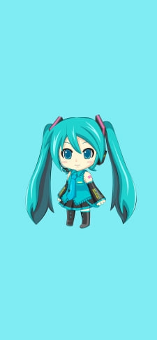 デフォルメされた可愛い初音ミク / チビ / ボカロのiPhone / スマホ壁紙