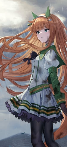 雨の中、汚れた服を着て佇むサイレンススズカ / ウマ娘プリティーダービーのiPhone / スマホ壁紙