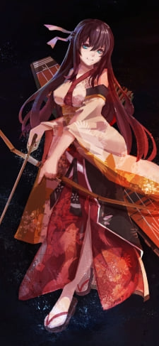 着物を着て弓を構える赤城 / 艦隊これ / 艦隊これくしょんのiPhone / スマホ壁紙