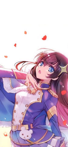 赤い花弁とスポットライトに照らされた神楽ひかり / 少女☆歌劇 レヴュースタァライトのiPhone / スマホ壁紙