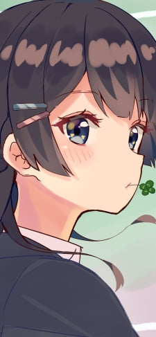 四つ葉のクローバーを咥える月ノ美兎 / にじさんじ / バーチャルYouTuber / VtuberのiPhone / スマホ壁紙