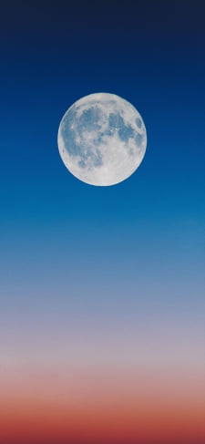 満月 グラデーションの空のiPhone / スマホ壁紙