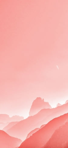 ピンクのグラデーション 山のiPhone / スマホ壁紙