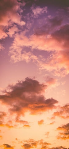 紫・オレンジのグラデーションの空のiPhone / スマホ壁紙