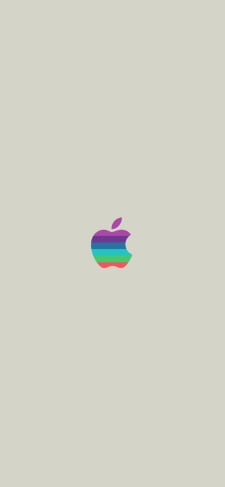 カラフルなアップルのロゴ 6色のiPhone / スマホ壁紙