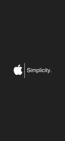 Appleのロゴ SimplicityのiPhone / スマホ壁紙