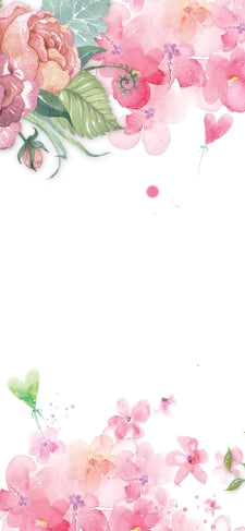水彩 綺麗な花のイラスト・絵のiPhone / スマホ壁紙