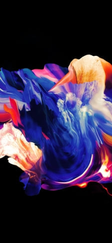 綺麗な青・赤のアブストラクトのiPhone / スマホ壁紙