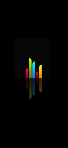 黒い背景 カラフルなバーのiPhone / スマホ壁紙