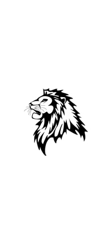かっこいいライオンのイラストのiPhone / スマホ壁紙