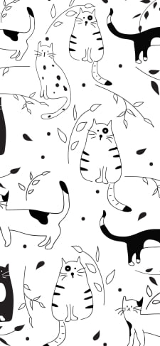 かわいい猫のイラスト・アート おしゃれのiPhone / スマホ壁紙