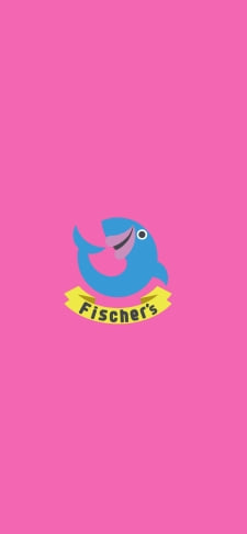 フィッシャーズ ロゴ ピンクのiPhone / スマホ壁紙