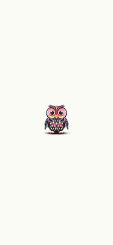 フクロウのアートのiPhone / スマホ壁紙