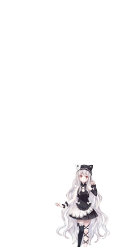 ゴスロリ 猫耳 女の子のiPhone / スマホ壁紙