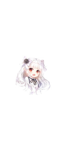 白髪の少女のiPhone / スマホ壁紙