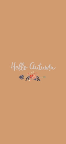 hello autumn 秋のイラストのiPhone / スマホ壁紙