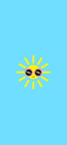 常夏 太陽 サングラスのiPhone / スマホ壁紙
