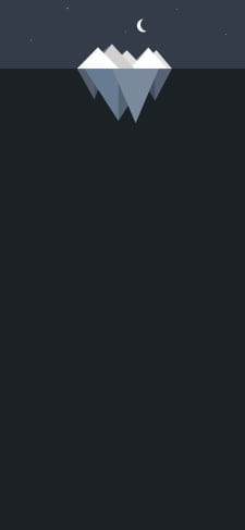 氷山と三日月と星空のiPhone / スマホ壁紙