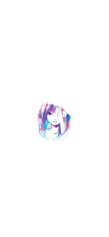 片目を隠した可愛い女の子のiPhone / スマホ壁紙