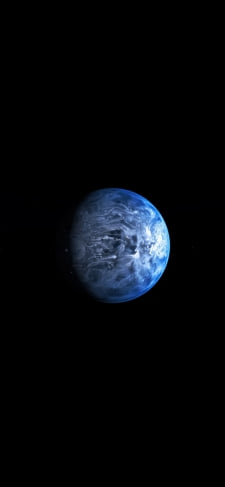 ミニマルな青い地球 水の惑星のiPhone / スマホ壁紙