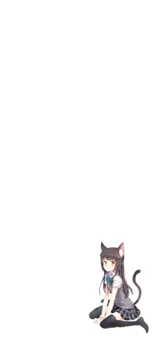 猫耳をつけたJKの女の子のiPhone / スマホ壁紙