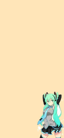 両手を挙げた初音ミクのiPhone / スマホ壁紙