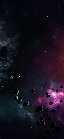 宇宙 細かな隕石のiPhone / スマホ壁紙