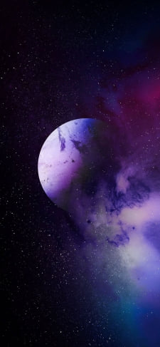 宇宙 紫 惑星 星空のiPhone / スマホ壁紙