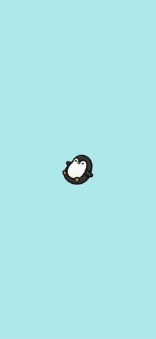 可愛いペンギンのイラストのiPhone / スマホ壁紙
