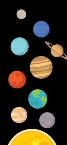 水星・金星・地球・火星・木星・土星・天王星・海王星のiPhone / スマホ壁紙