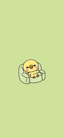 可愛いヒヨコのイラストのiPhone / スマホ壁紙