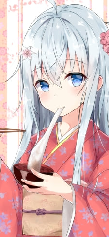 おしるこの餅を食べる響 / 艦隊これくしょんのiPhone / スマホ壁紙