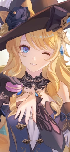 ウィンクして手を差し伸べる可愛いナヴィア / 原神のiPhone / スマホ壁紙