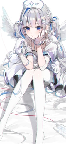 しゃがんで頬杖をつく可愛い天音かなた / ホロライブ / バーチャルYouTuber / Vtuber / イラスト / ファンアートのiPhone / スマホ壁紙