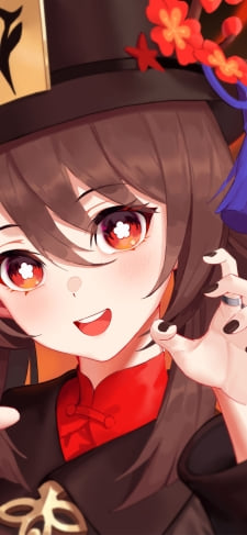 襲いかかるポーズのかわいい胡桃 / フータオ / 原神のiPhone / スマホ壁紙