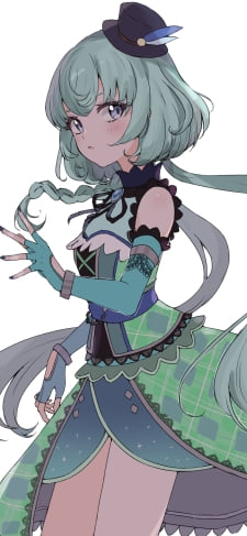 左手をかざし横目でこちらを見るアリシア・シャーロット / アイカツ!のiPhone / スマホ壁紙