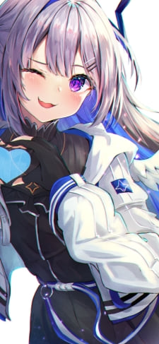 両手でハートを作りウィンクする天音かなた / ホロライブ / バーチャルYouTuberのiPhone / スマホ壁紙