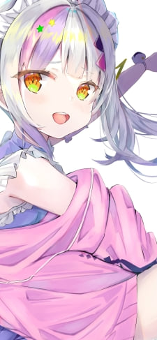 キラキラした表情の可愛い紫咲シオン（むらさき シオン） / ホロライブ / バーチャルYouTuberのiPhone / スマホ壁紙