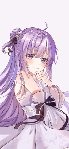 白いドレスを着た可愛いユニコーン / アズールレーンのiPhone / スマホ壁紙