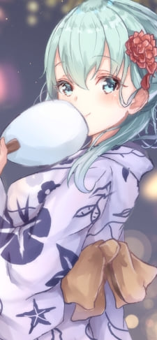 わたがしを食べる鈴谷  / 花火 / 祭 / 艦これ / 艦隊これくしょんのiPhone / スマホ壁紙