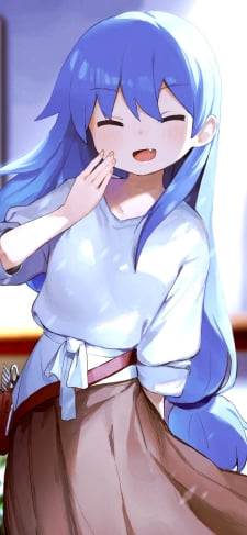 手を口元にあてて笑う七海來夏 / お兄ちゃんはおしまい! / ファンアート / イラストのiPhone / スマホ壁紙